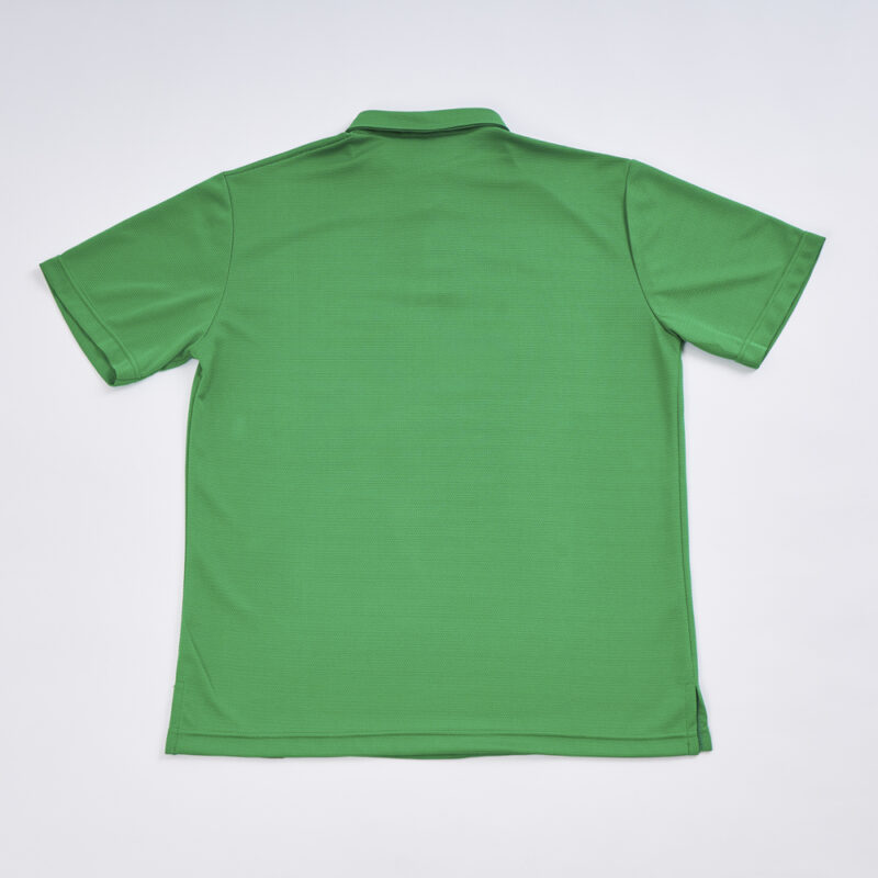 super flow เสื้อโปโล สีเขียว เนื้อผ้าโพลีเอสเตอร์