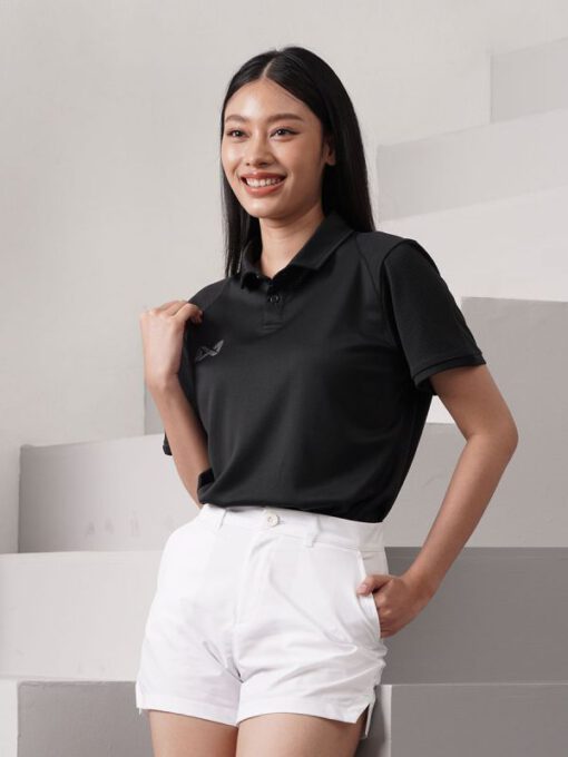 เสื้อโปโล สีดำ WARRIX UNION POLO