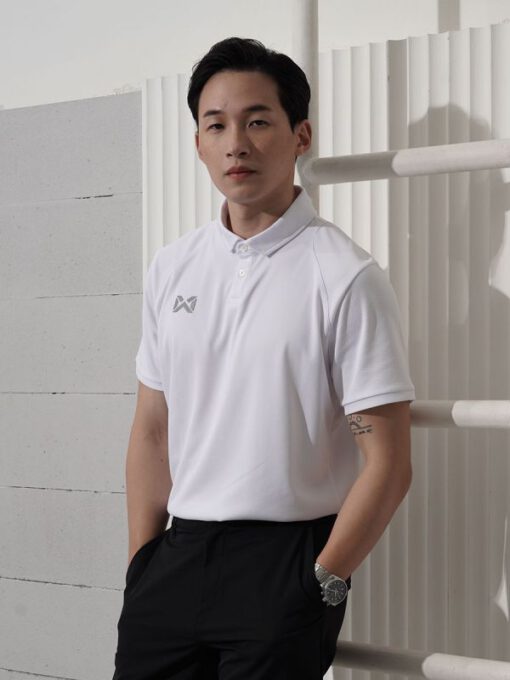 เสื้อโปโล สีขาว WARRIX UNION POLO