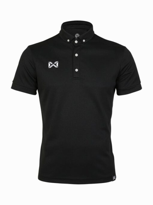 เสื้อโปโล สีดำ-ขาว WARRIX CLASSIC POLO