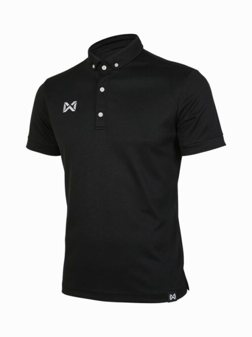 เสื้อโปโล สีดำ-ขาว WARRIX CLASSIC POLO