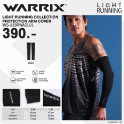 SIZE ปลอกรัดกล้ามเนื้อแขน Warrix “Light Running Collection” Protection Arm Cover