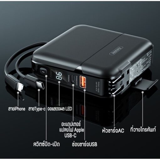 พาวเวอร์แบงค์ Remax Power Bank 15000 mAh รุ่น RPP-20